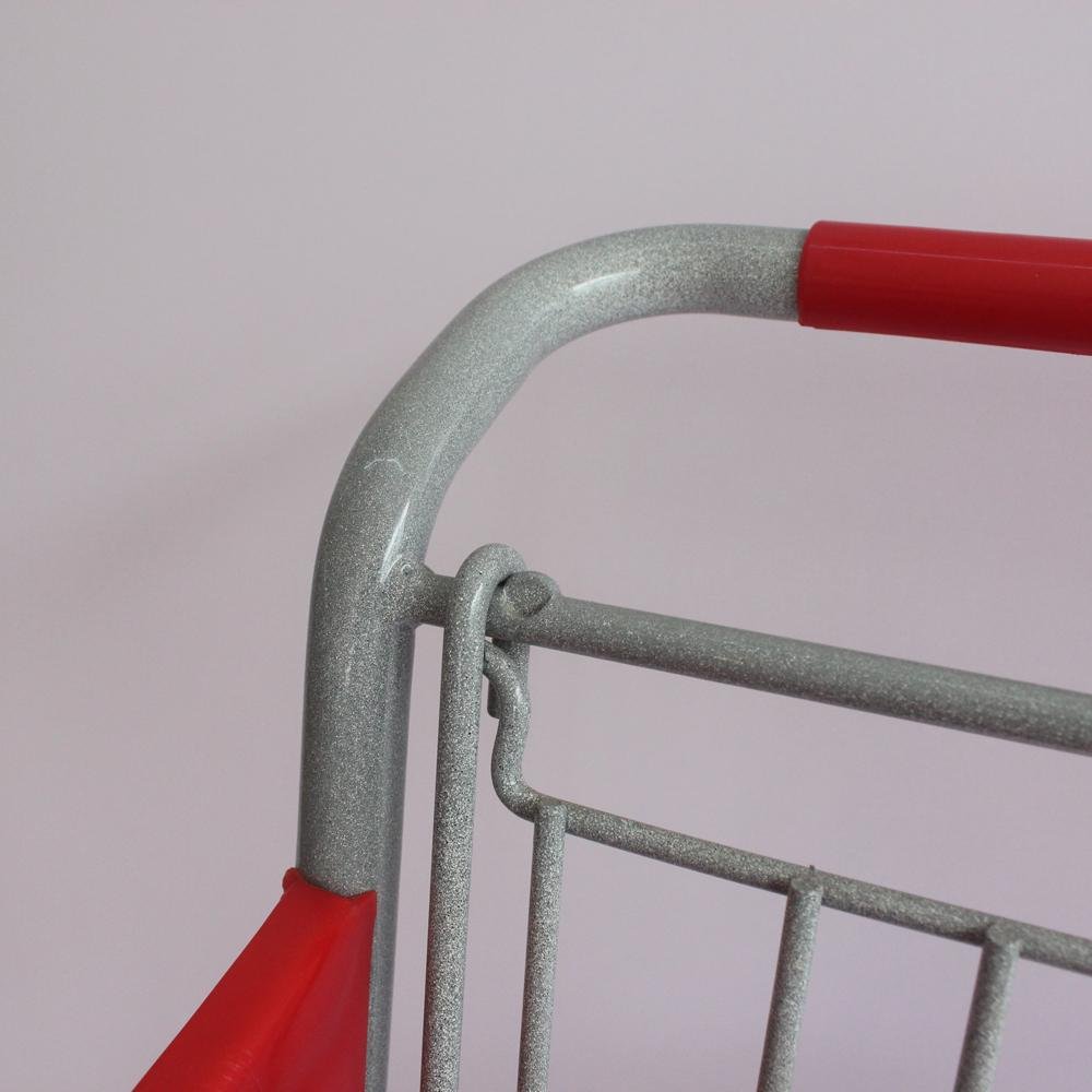 125L Folding Retail Plastic Shopping Cart With Seat