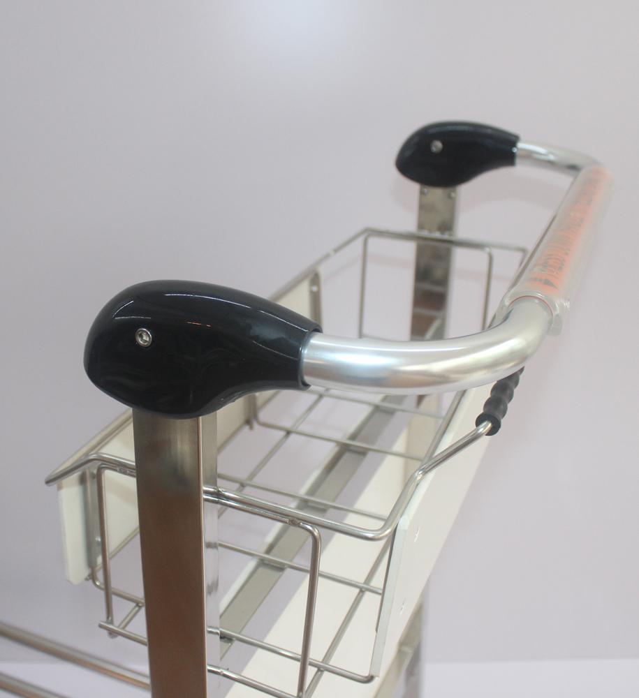 Rubber Wheels Airport Moving Luggage Cart with Brake