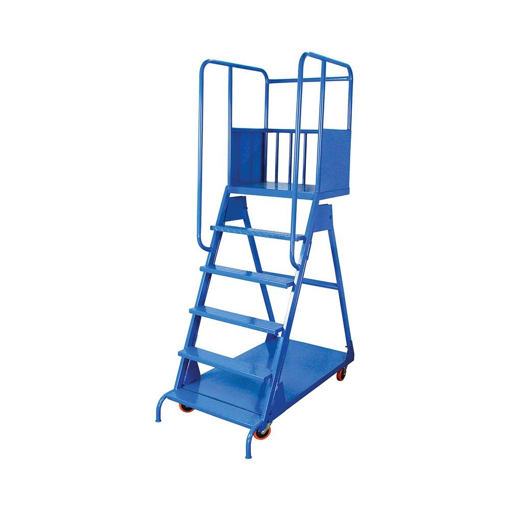 Industrial heavy duty flat aluminum platform cart with rubber deck
